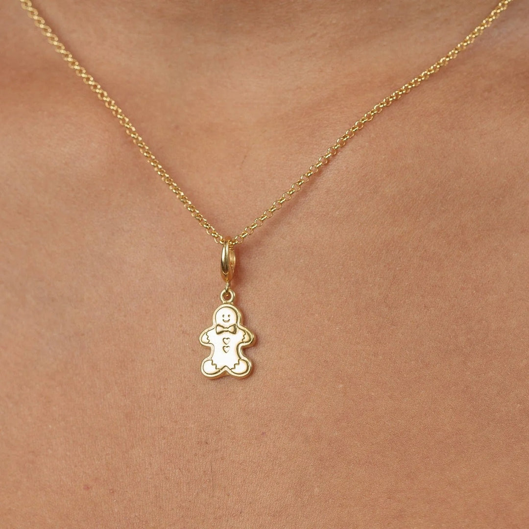 Lily Charmed Ginger Bread Man Charm Gold