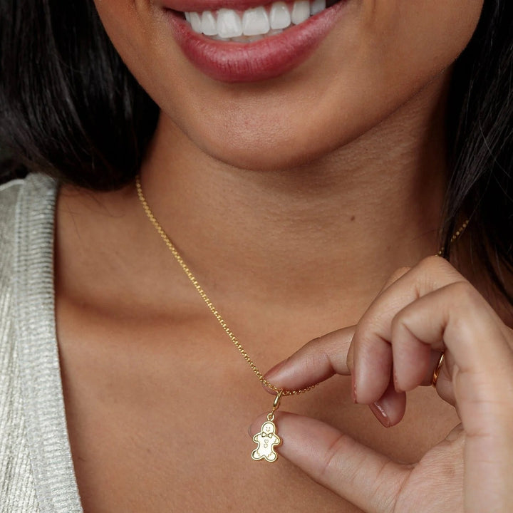 Lily Charmed Ginger Bread Man Charm Gold - item number CGGB