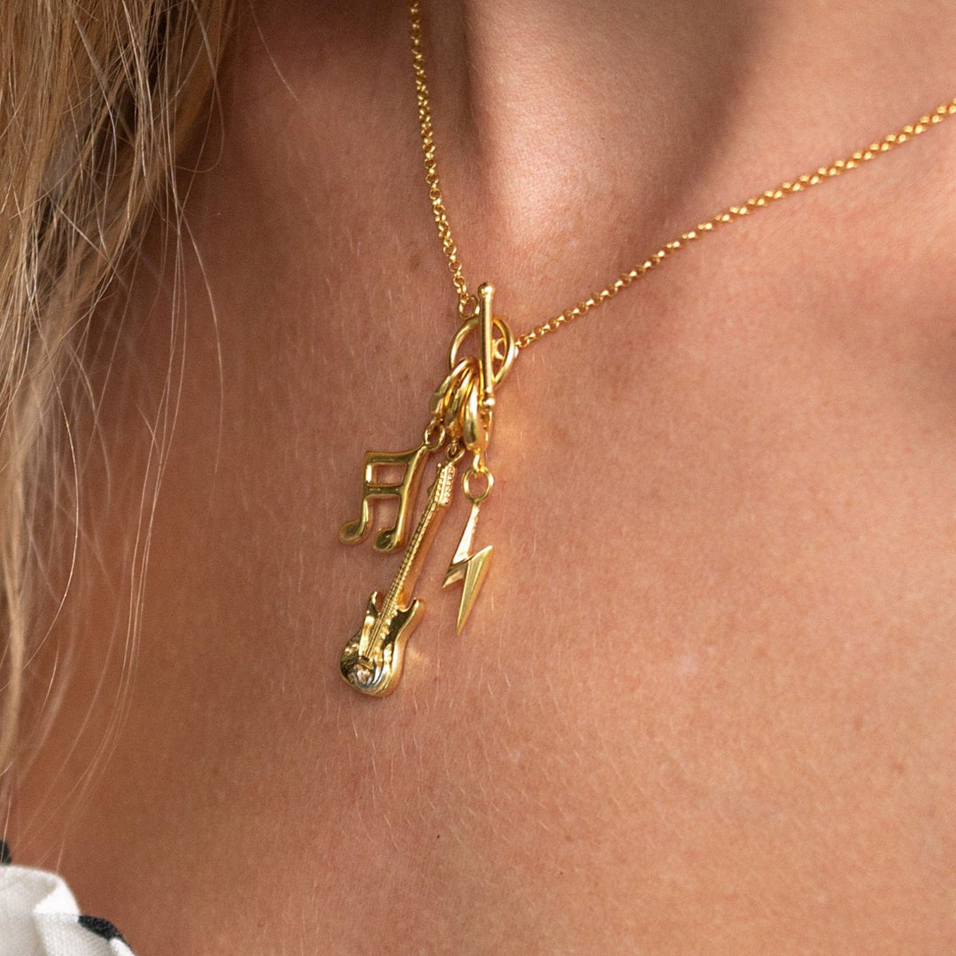 Lily Charmed Lightning Bolt Charm Gold