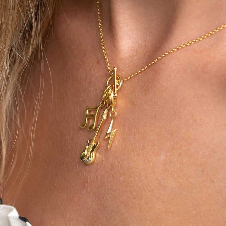 Lily Charmed Lightning Bolt Charm Gold