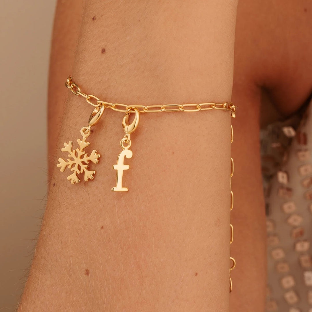Lily Charmed Snowflake Charm Gold - item number CGSF