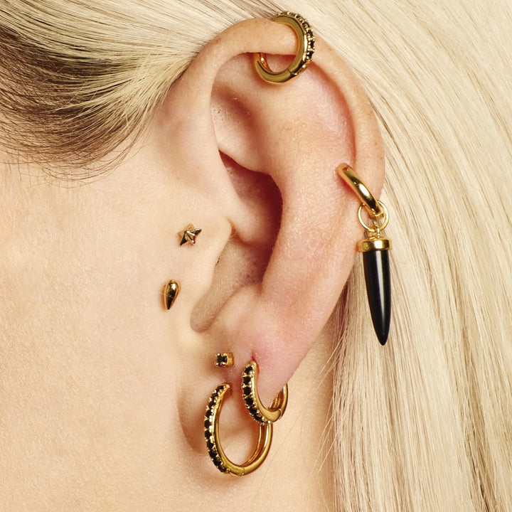 Scream Pretty Teardrop Single Flat Back Earring - Gold
