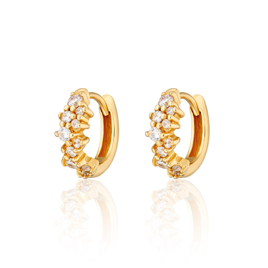 Niche Jewellery Scream Pretty Stardust Huggie Earrings - Gold