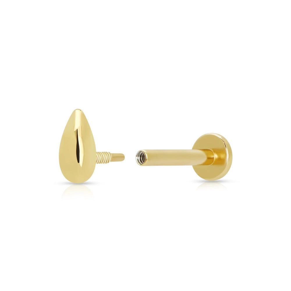 Scream Pretty Teardrop Single Flat Back Earring - Gold