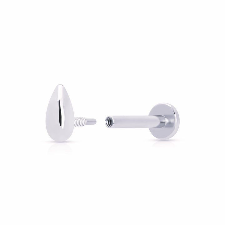 Scream Pretty Teardrop Single Flat Back Earring - Silver