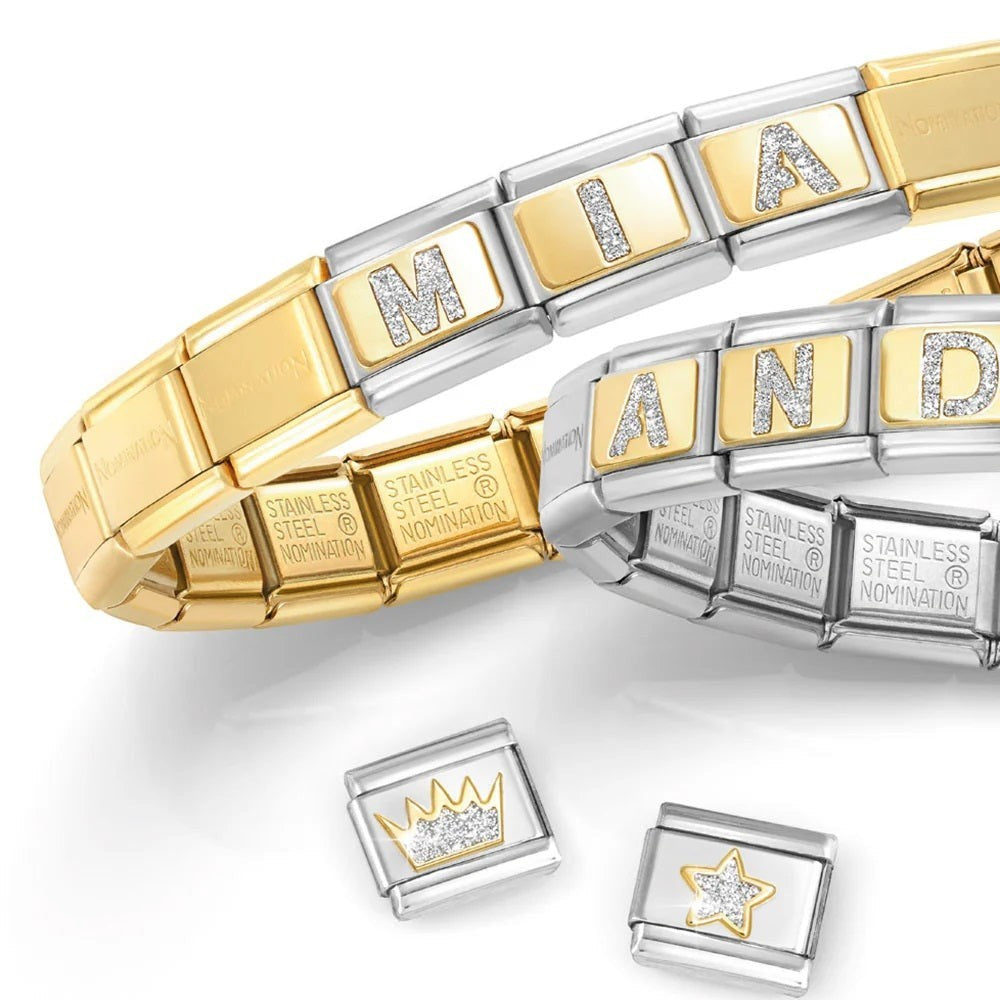 Nomination Gold Glitter Bunting Party Charm