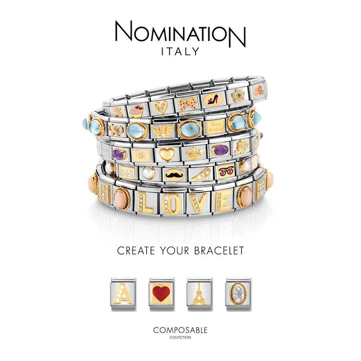 Nomination Gold Multicoloured Baubles Christmas Tree Charm