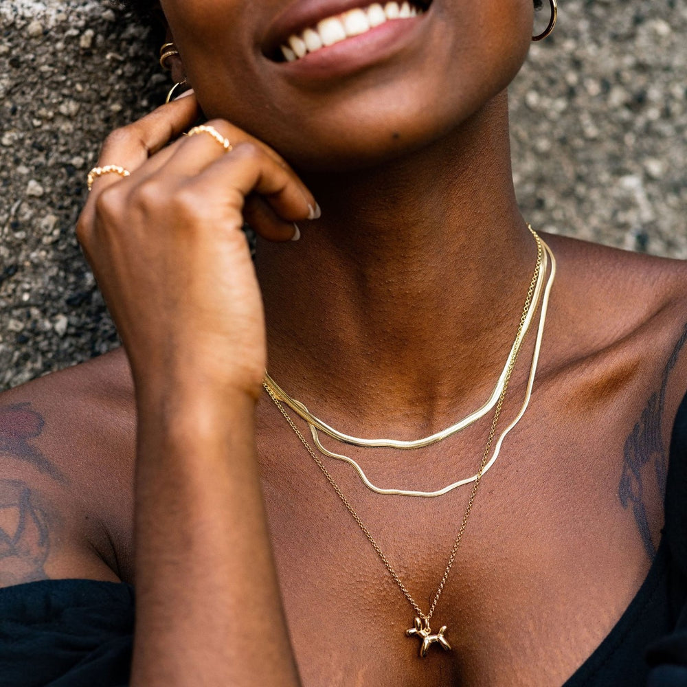 Scream Pretty Balloon Dog Necklace - Gold