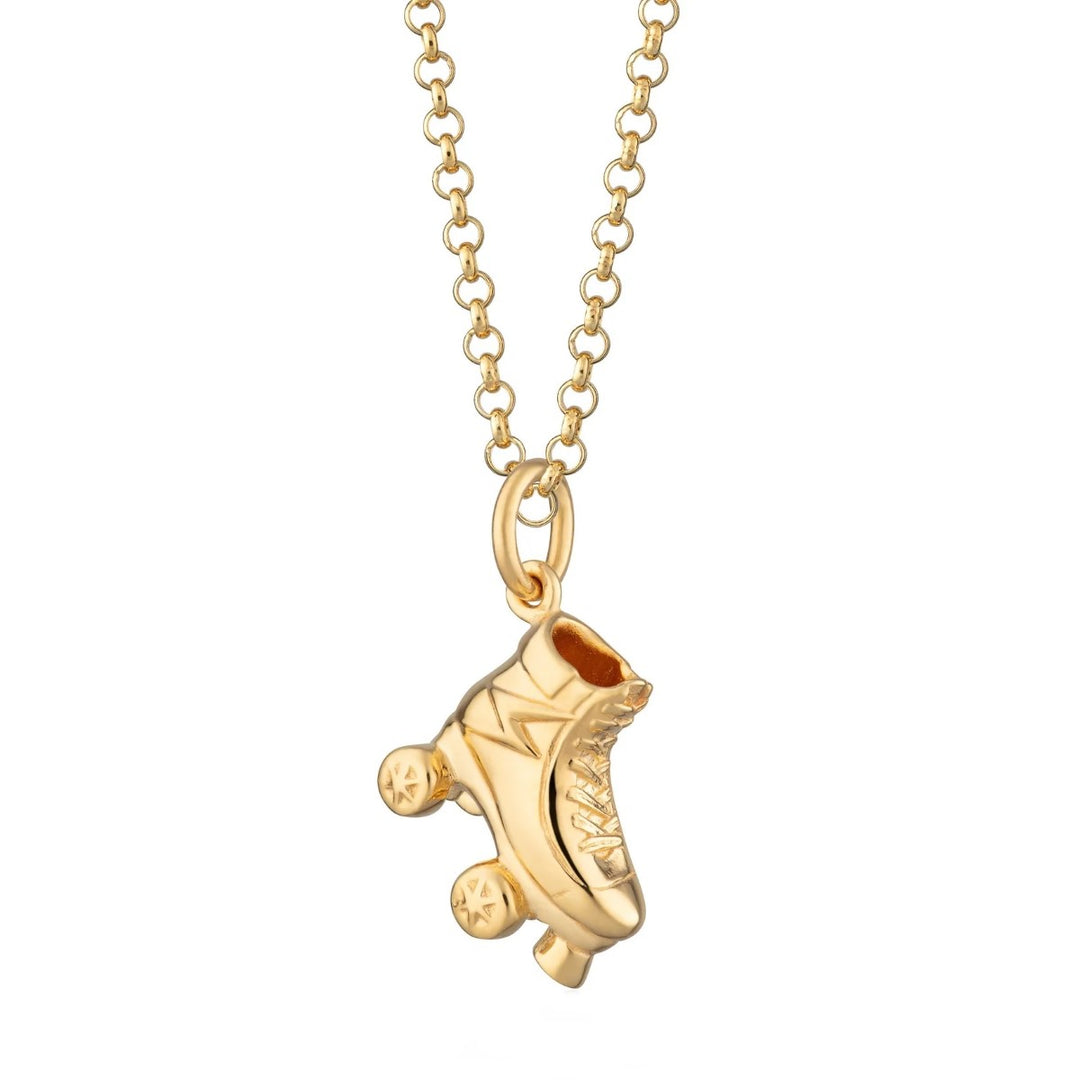 Scream Pretty Roller Skate Necklace - Gold SPCNGROSK-1