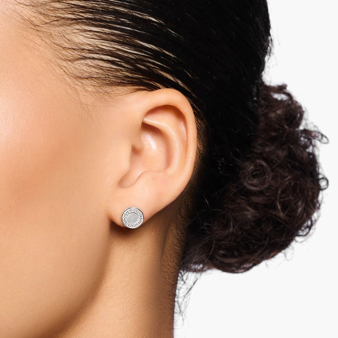 Thomas Sabo Circle Silver and Zirconia Stud Earrings H2061-051-14