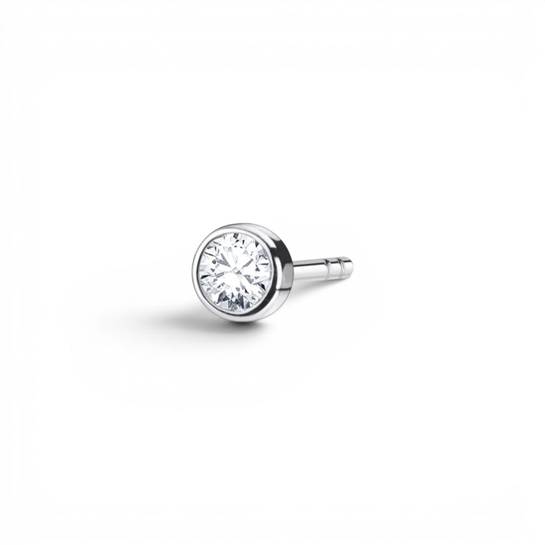 Thomas Sabo Single Round Silver White Stone Stud - H2136-051-14