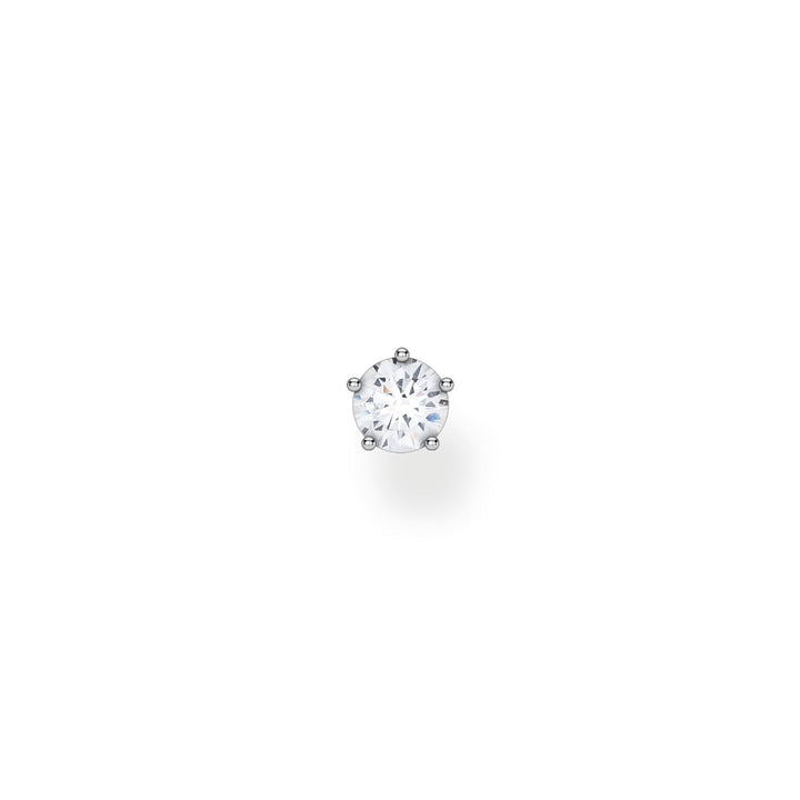 Thomas Sabo Single Earring - White Round Stone 5 Claw in Silver H2148-051-14
