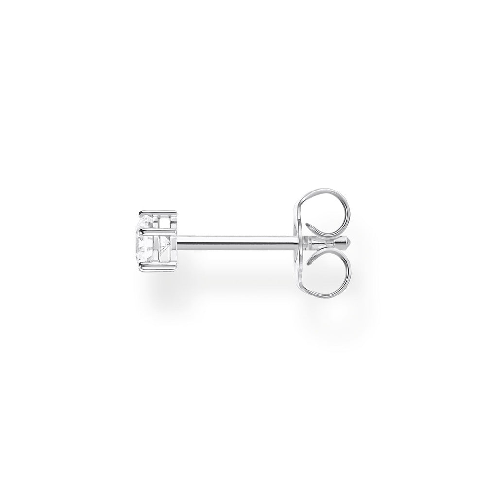 Thomas Sabo Single Earring - White Round Stone 5 Claw in Silver H2148-051-14