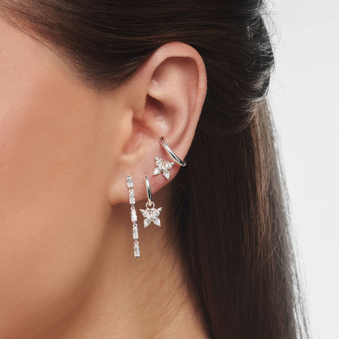 Thomas Sabo Single Earring - Butterfly with White Stones in Silver H2195-051-14