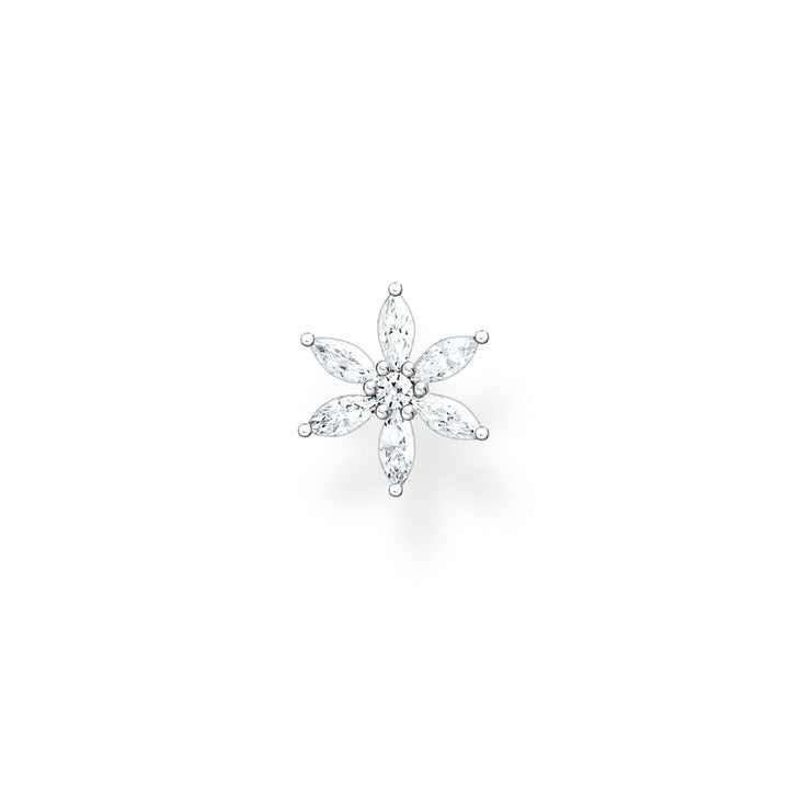 Thomas Sabo Single Earring - Flower with White Stones in Silver H2196-051-14