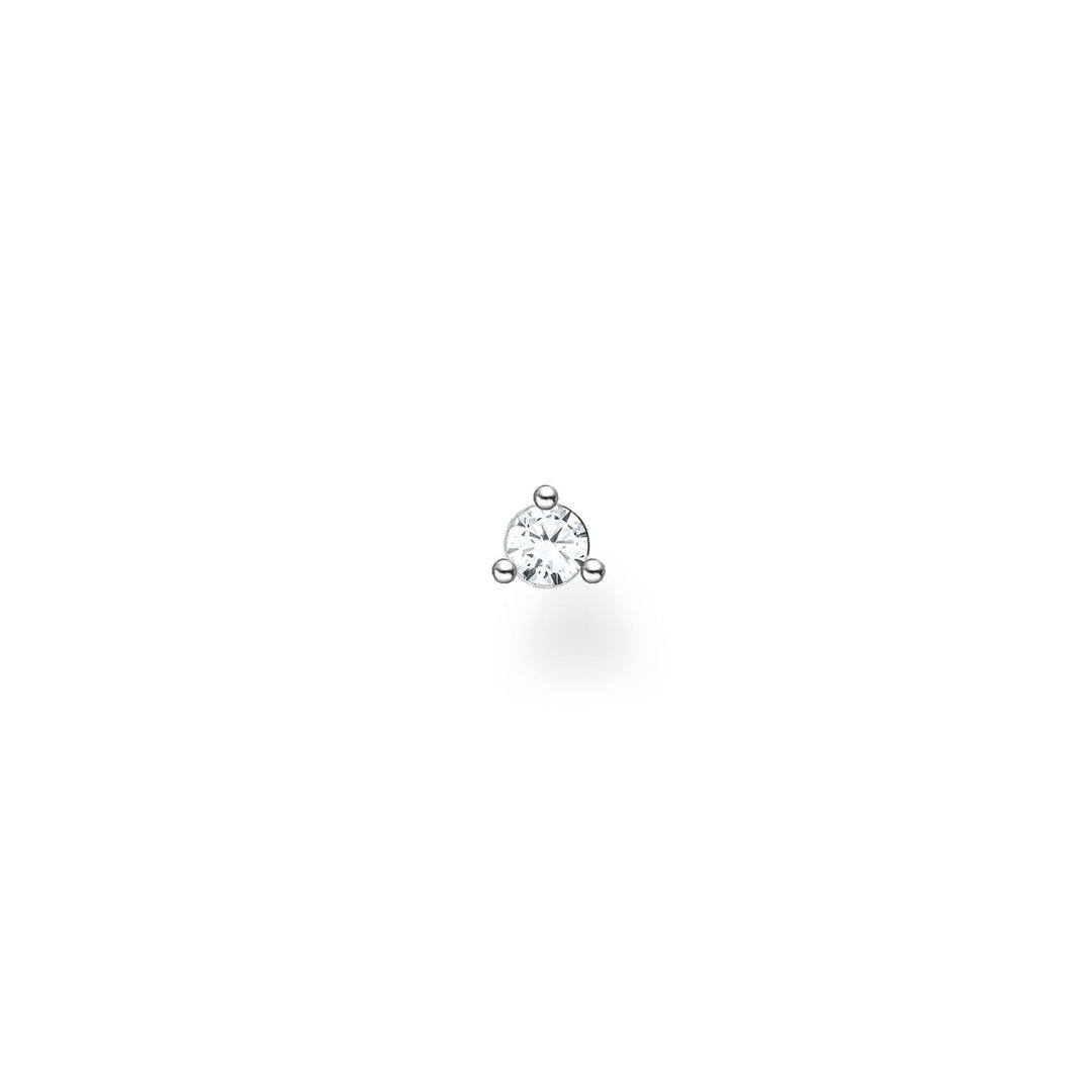 Thomas Sabo Single Earring - White Round Stone in Silver H2197-051-14