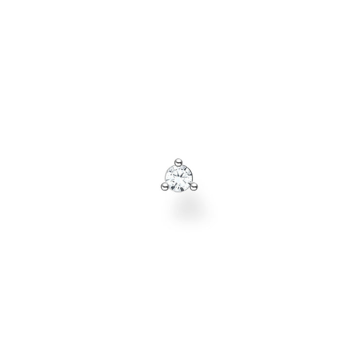 Thomas Sabo Single Earring - White Round Stone in Silver H2197-051-14