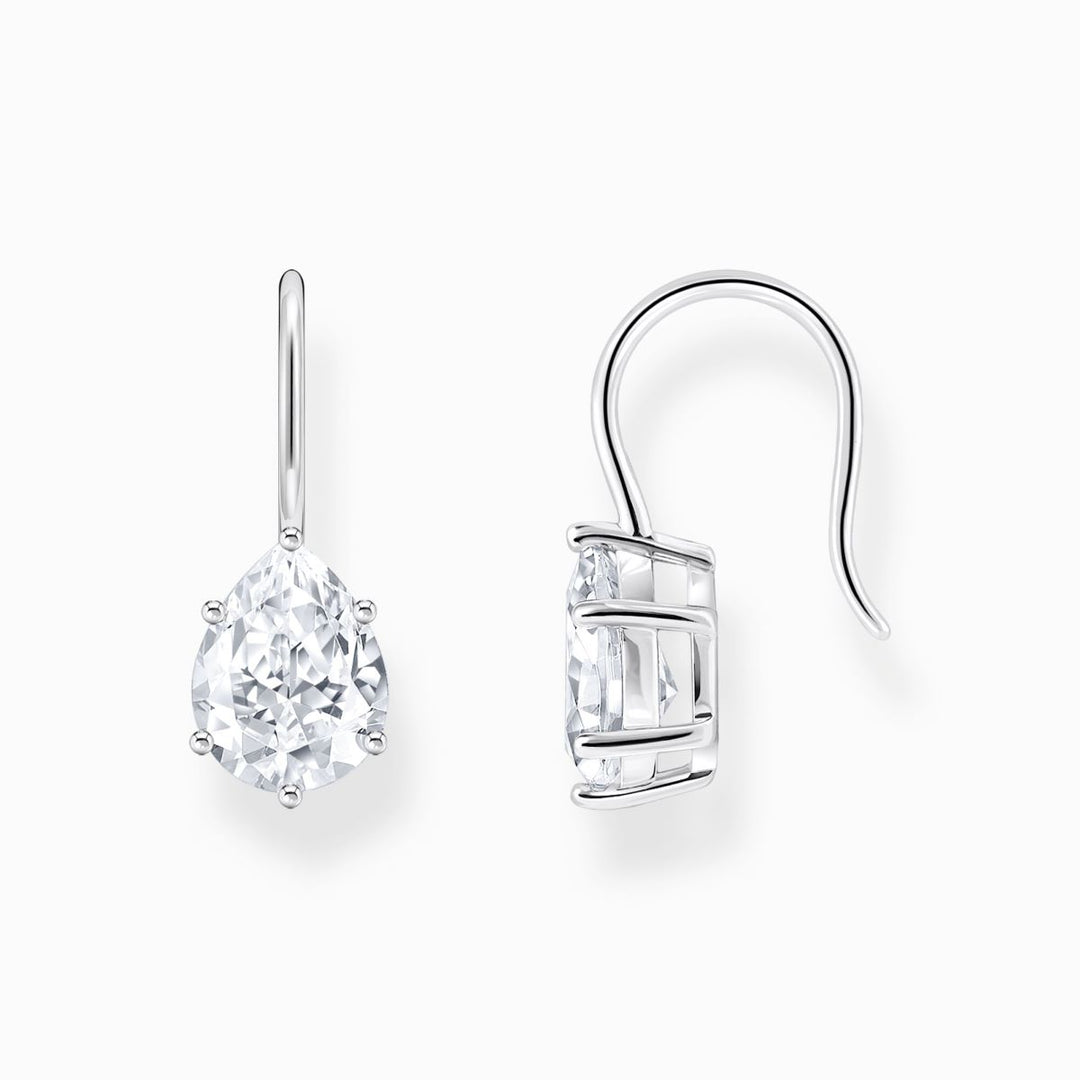 Thomas Sabo Earrings with White Drop Shaped Zirconia - Silver - H2290-051-14