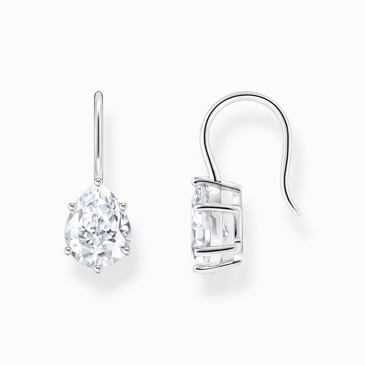Thomas Sabo Earrings with White Drop Shaped Zirconia - Silver - H2290-051-14