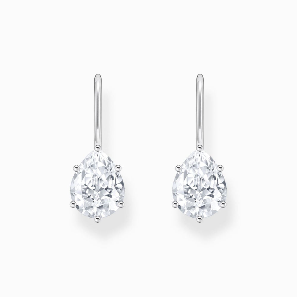 Thomas Sabo Earrings with White Drop Shaped Zirconia - Silver - H2290-051-14