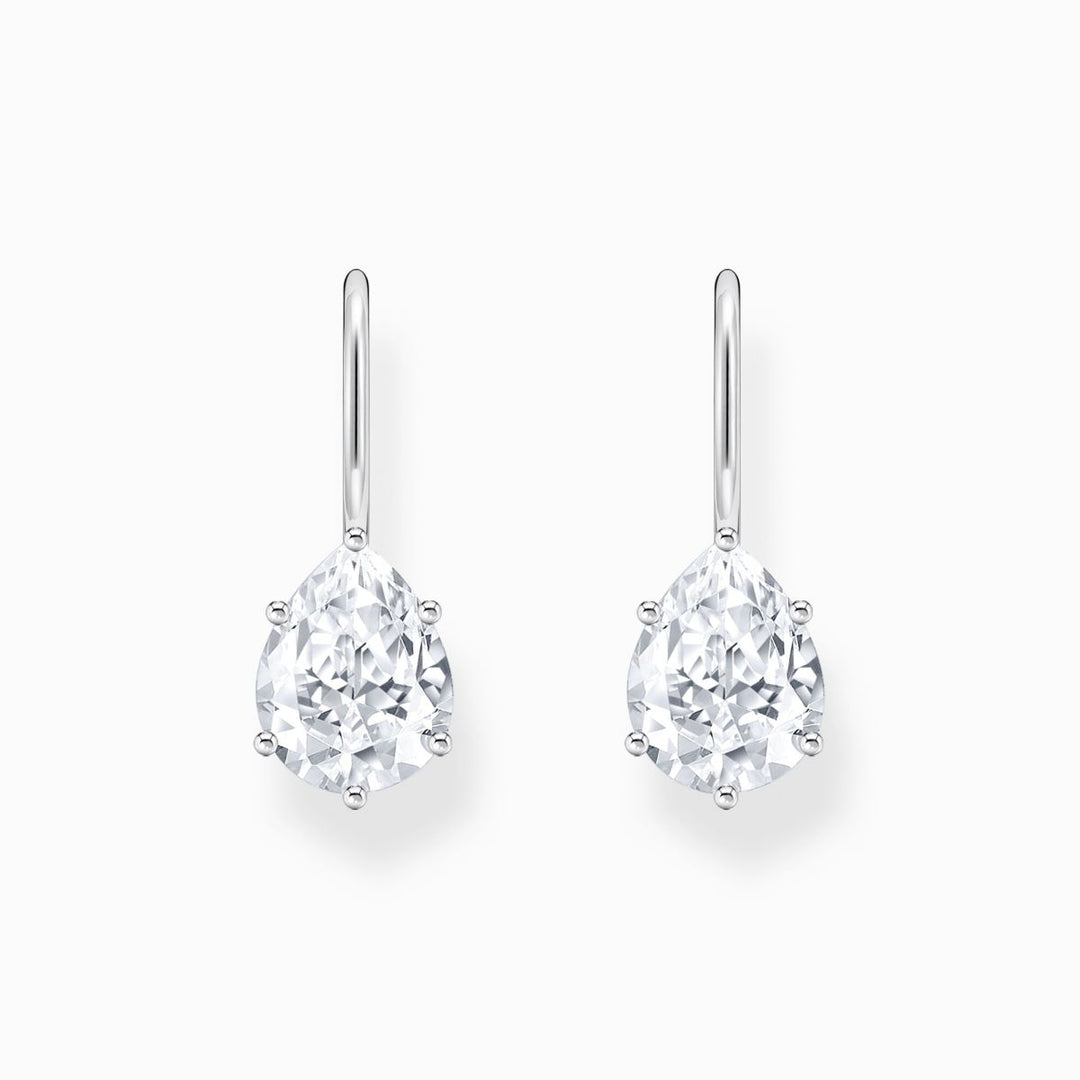 Thomas Sabo Earrings with White Drop Shaped Zirconia - Silver - H2290-051-14