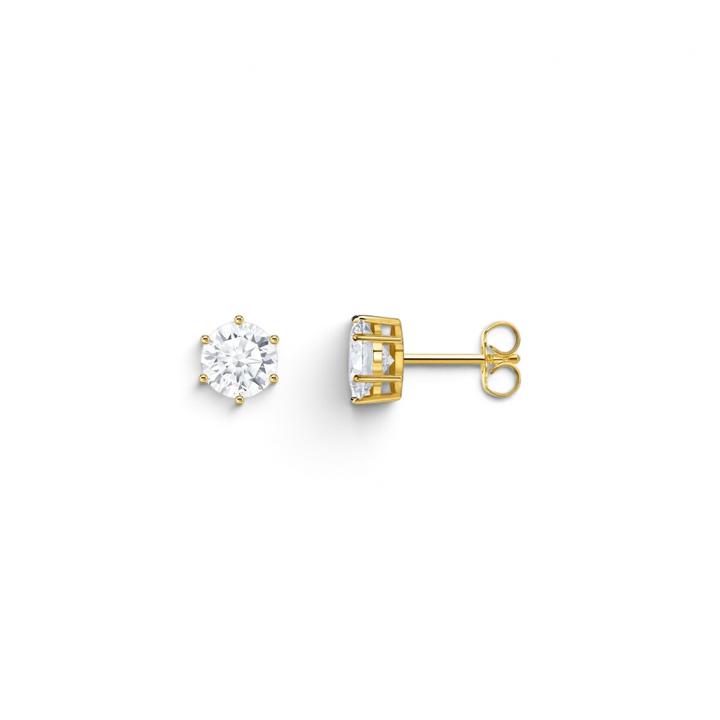Thomas Sabo Ear Studs with Big White Zirconia - Gold - H2300-414-14