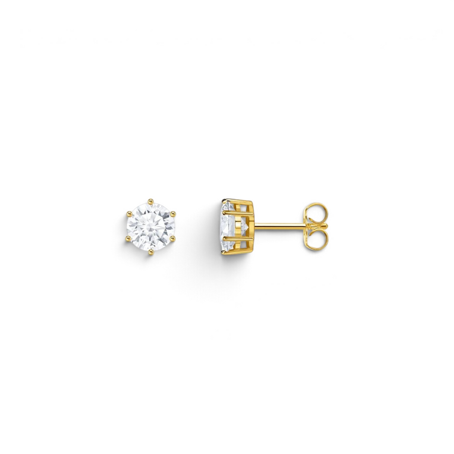 Thomas Sabo Ear Studs with Big White Zirconia - Gold - H2300-414-14
