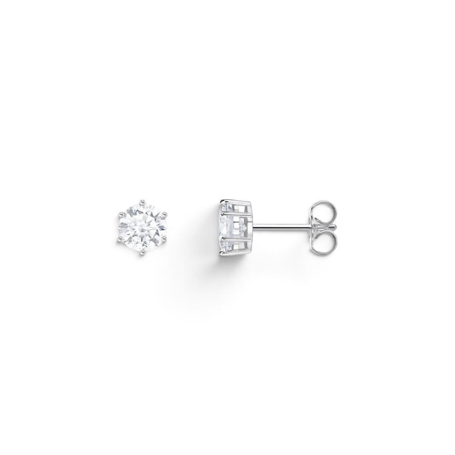 Thomas Sabo Silver Stud Earrings with White Zirconia Brilliant Cut H2301-051-14