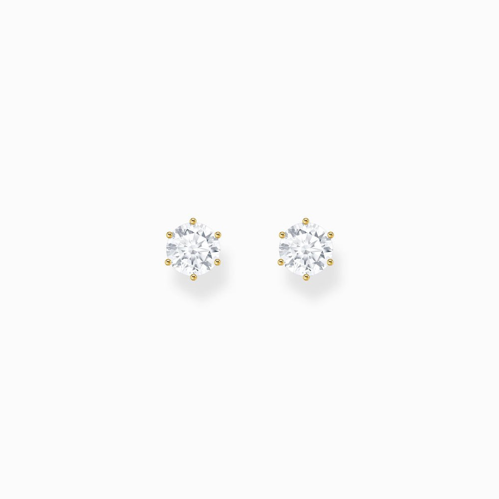 Thomas Sabo Ear Studs with White Zirconia Brilliant Cut - Gold - H2301-414-14
