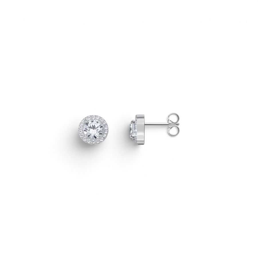 Thomas Sabo Silver Halo Stud Earrings with White Zirconia H2304-051-14