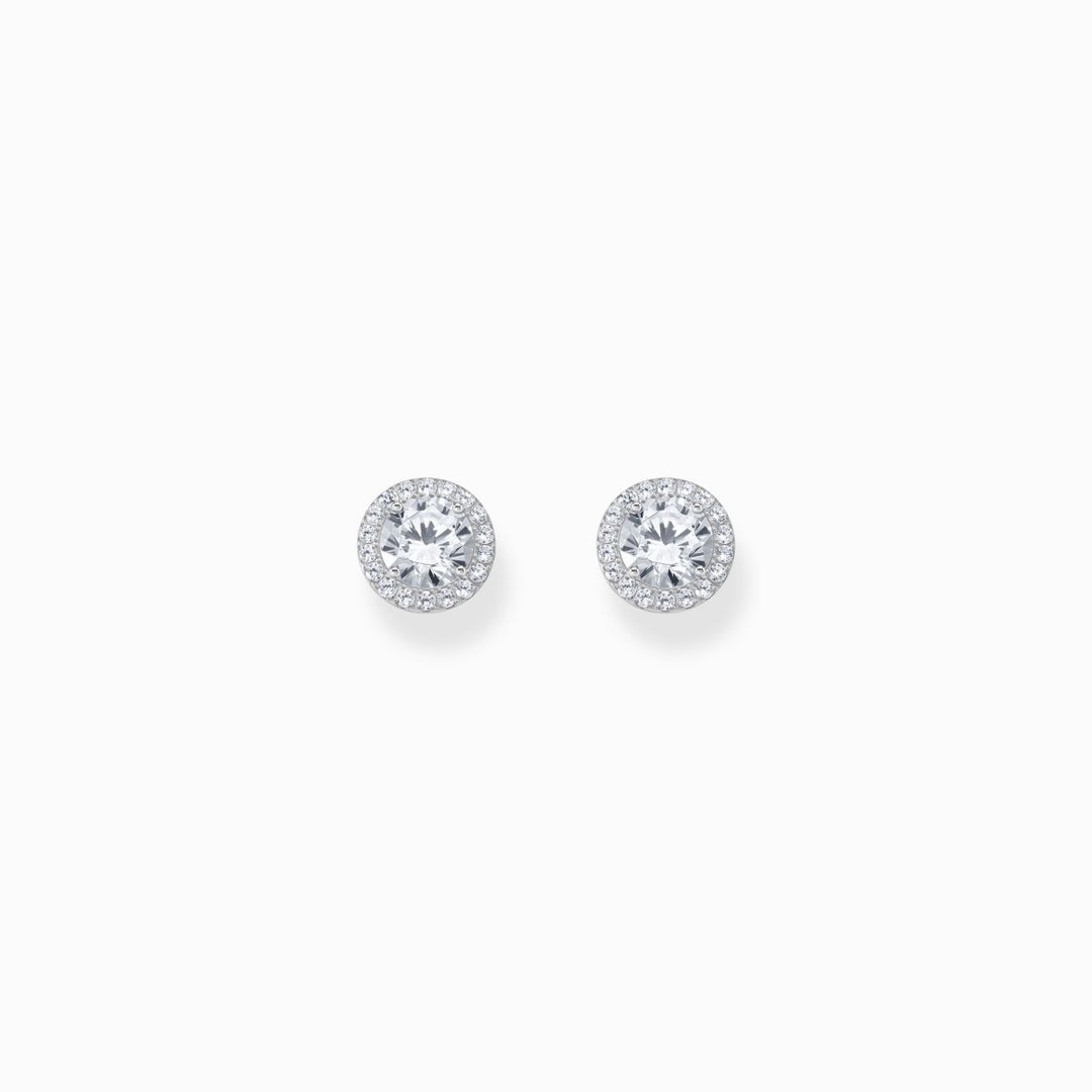 Thomas Sabo Silver Halo Stud Earrings with White Zirconia H2304-051-14