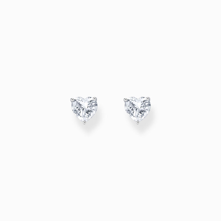 Thomas Sabo Silver Heart Stud Earrings with White Zirconia H2306-051-14