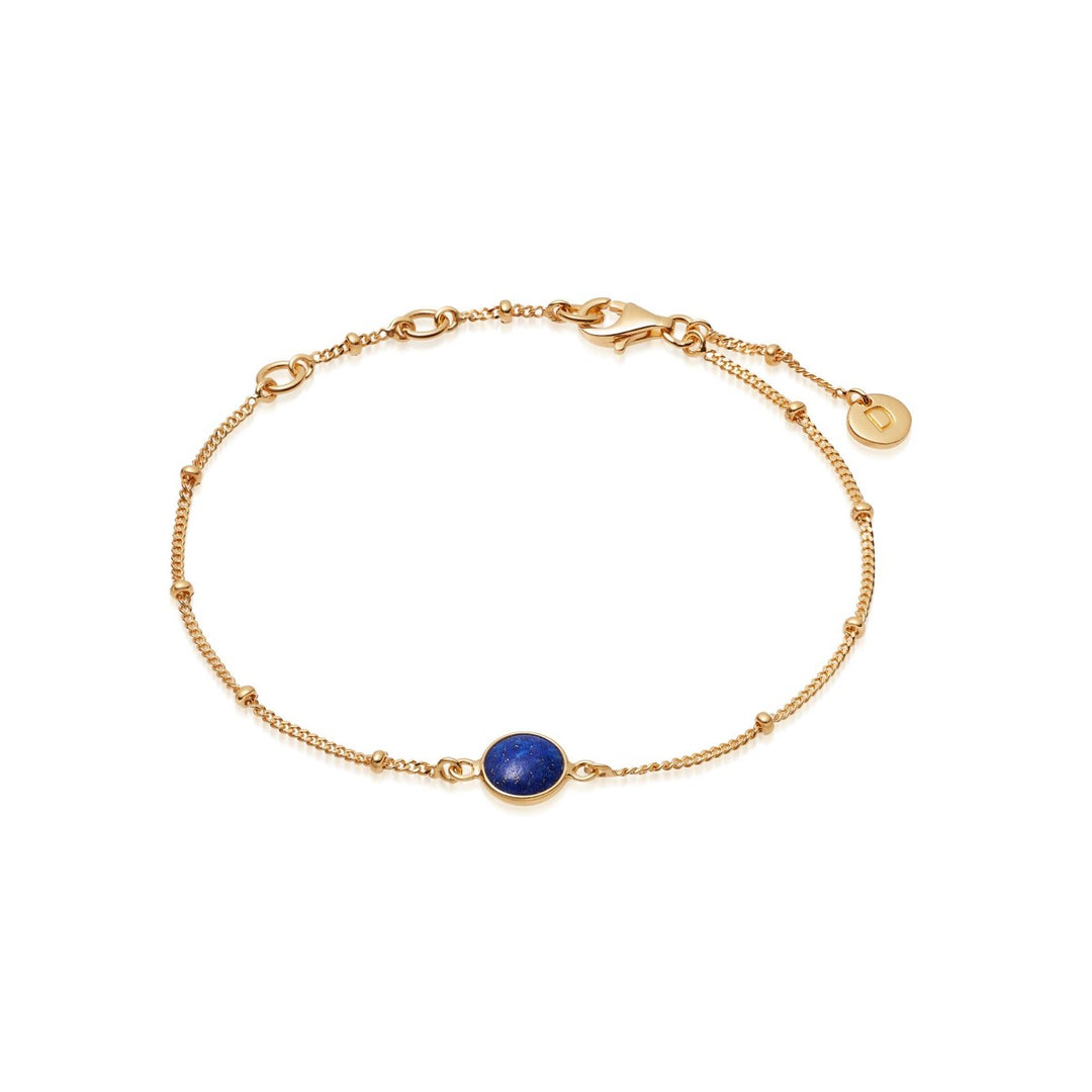 Daisy London Lapis Healing Stone Bobble Bracelet - Gold HBR1004_GP