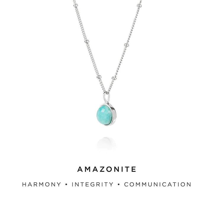 Daisy Amazonite Healing Necklace - Silver HN2003_SLV