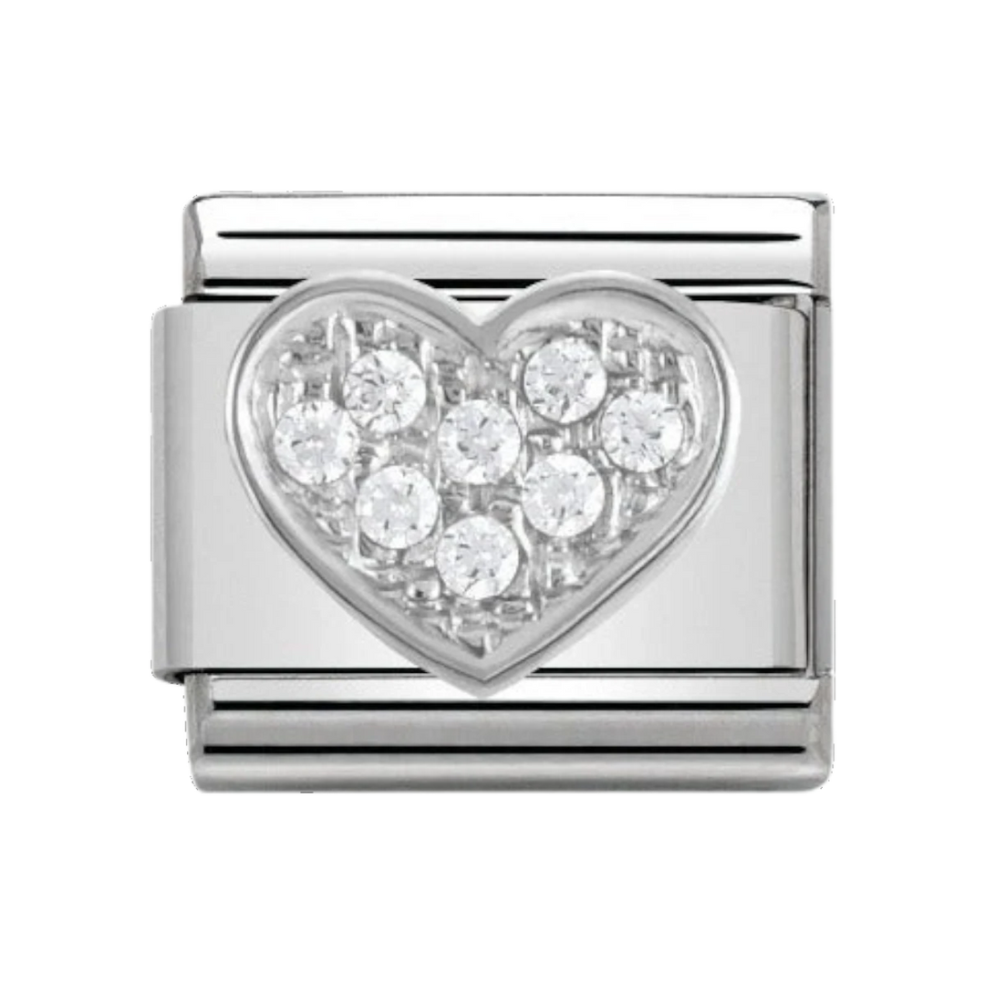 Nomination Silver and Zirconia Classic Heart Charm - 330304/01