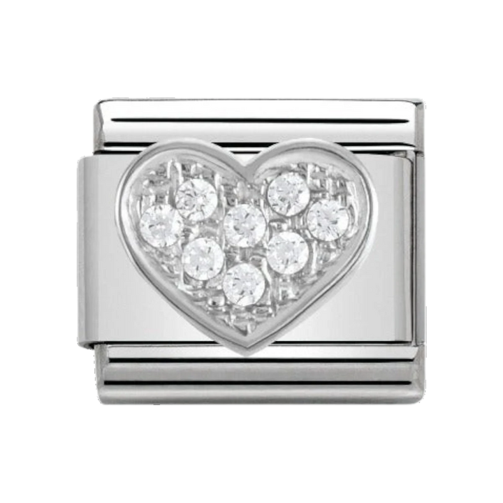 Nomination Silver and Zirconia Classic Heart Charm - 330304/01