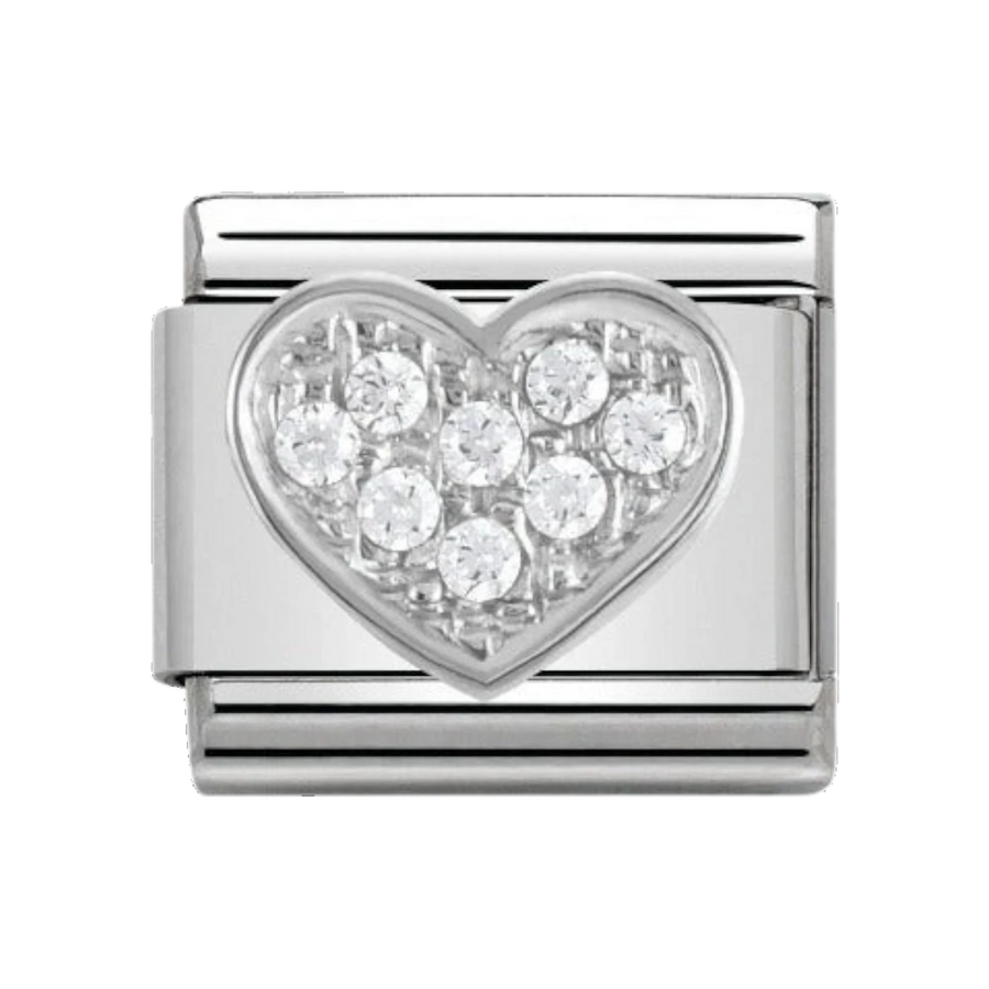 Nomination Silver and Zirconia Classic Heart Charm - 330304/01
