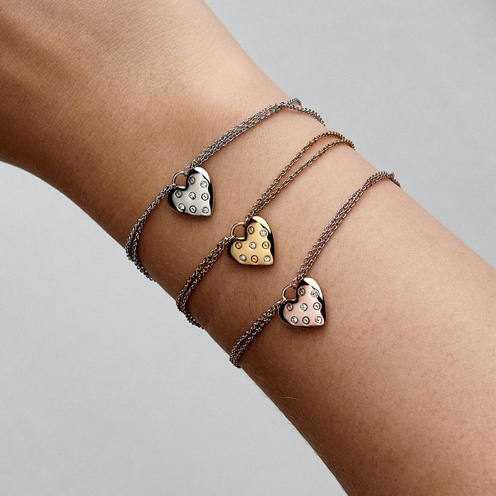 Olivia Burton Classic Heart Silver Bracelet OBJSAB16