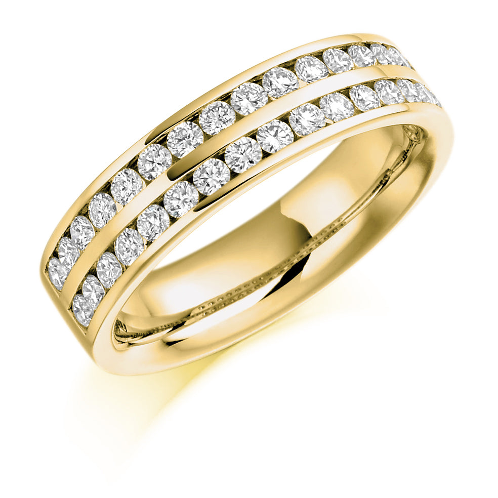  Channel Set Round Brilliant Double Band HET1077