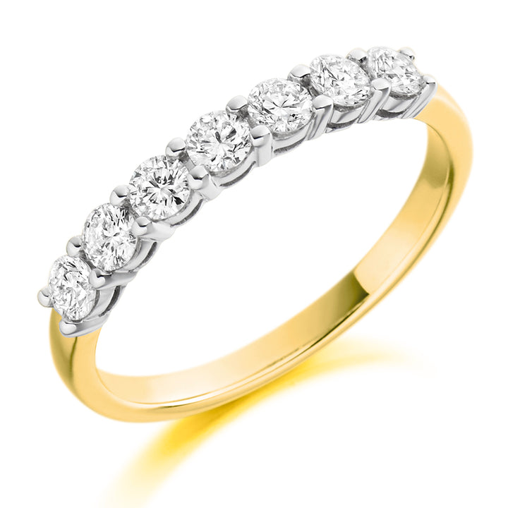 Raphael Collection Half Eternity Ring - Claw Set - Round Brilliant HET1493