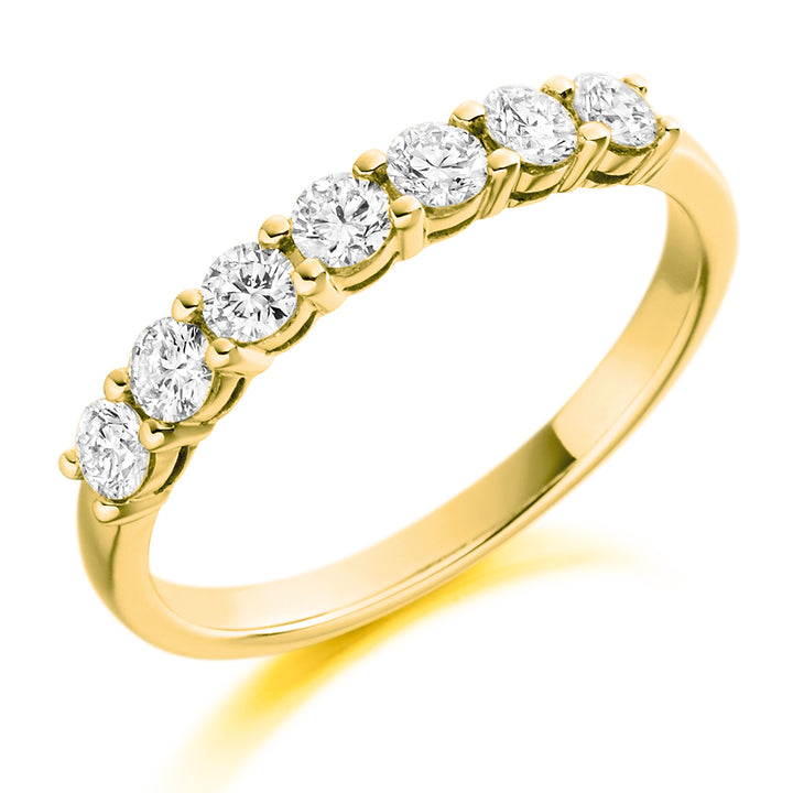 Raphael Collection Half Eternity Ring - Claw Set - Round Brilliant HET1493