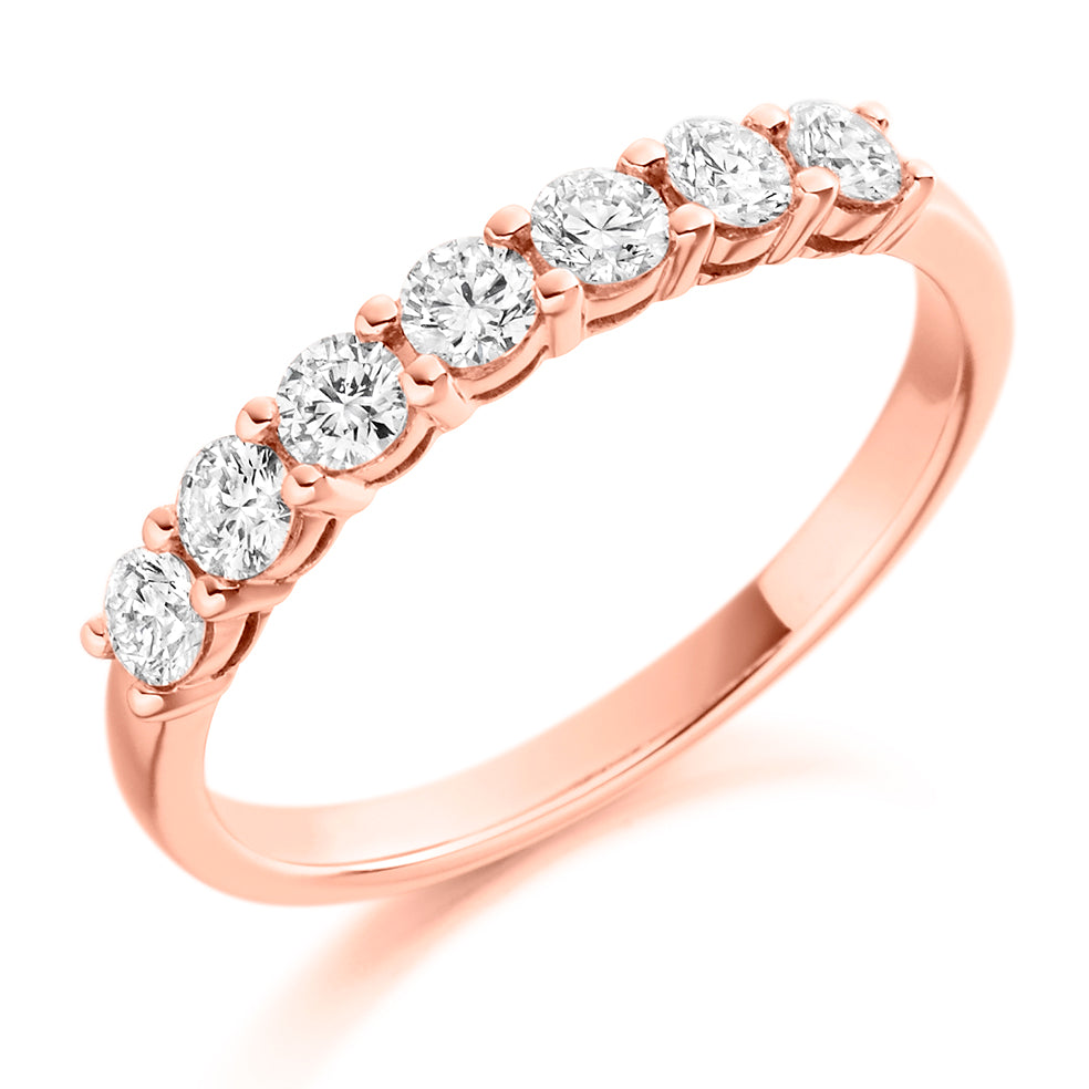 Raphael Collection Half Eternity Ring - Claw Set - Round Brilliant HET1493