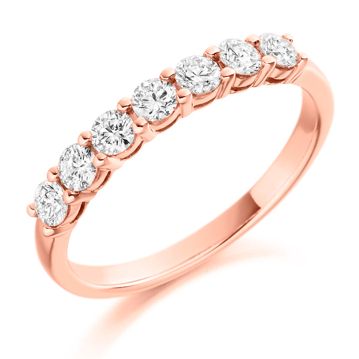 Raphael Collection Half Eternity Ring - Claw Set - Round Brilliant HET1493