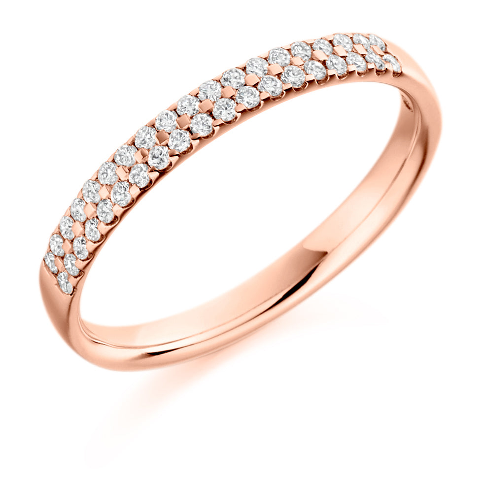 Raphael Collection Half Eternity Ring - Micro-claw Set HET1525