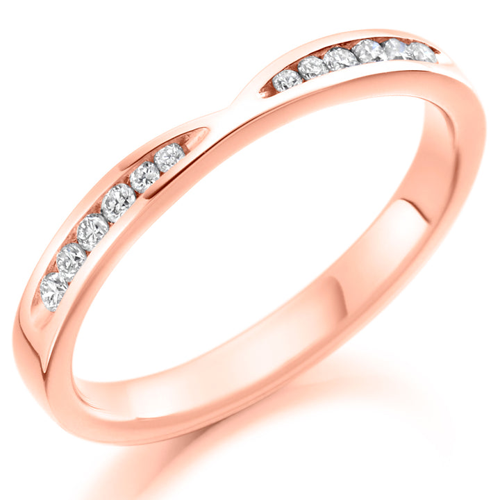 Raphael Collection Half Eternity Ring - Curved and Shaped Channel Set
