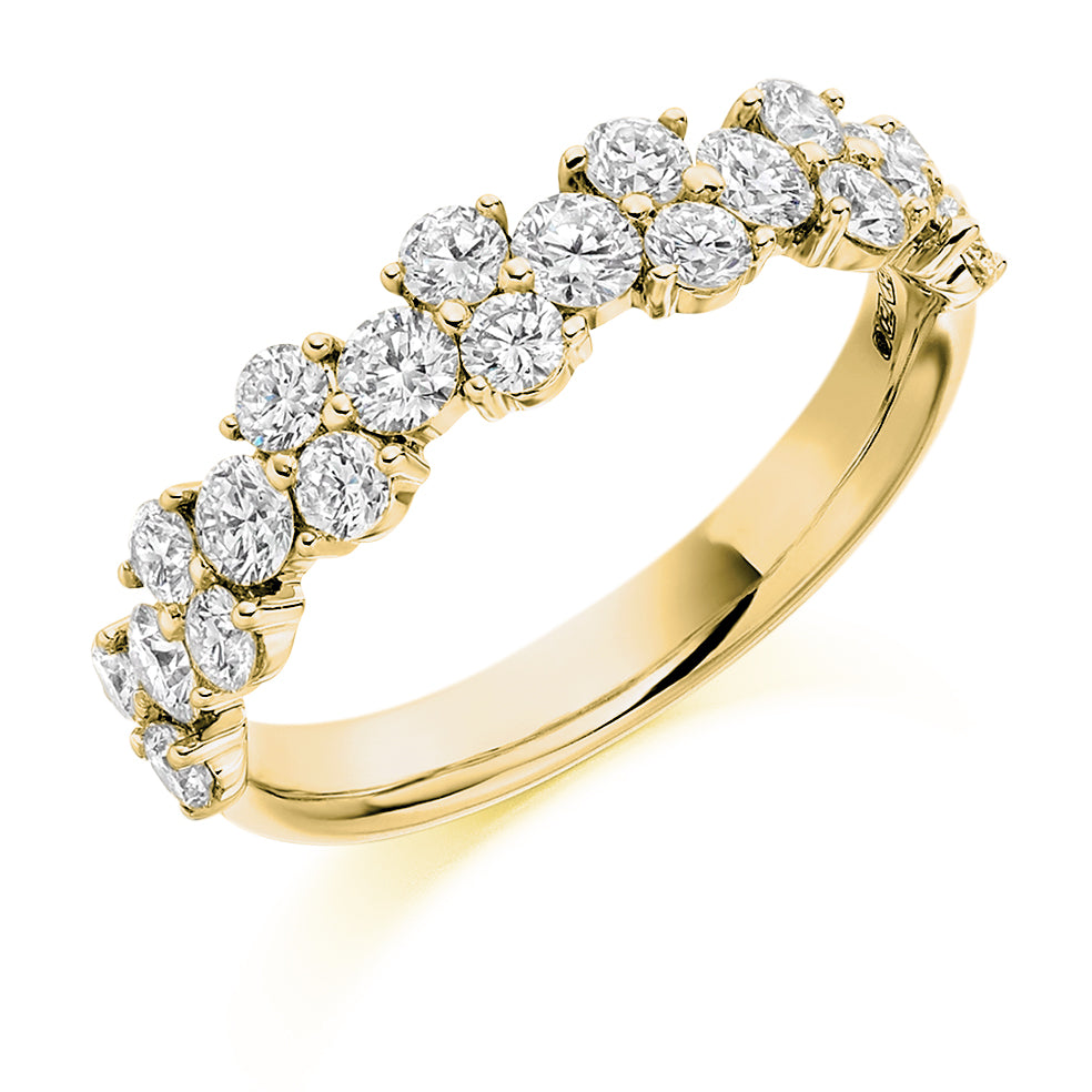  Claw Set Cluster in Platinum