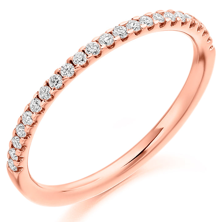 Raphael Collection Half Eternity Ring - Micro Claw Set Slim Band