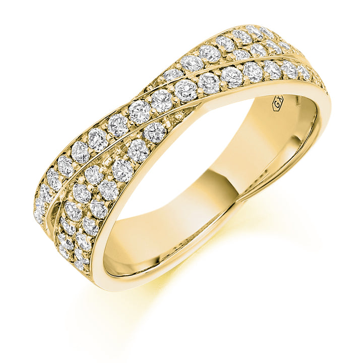  Triple Crossover Grain Set Diamonds