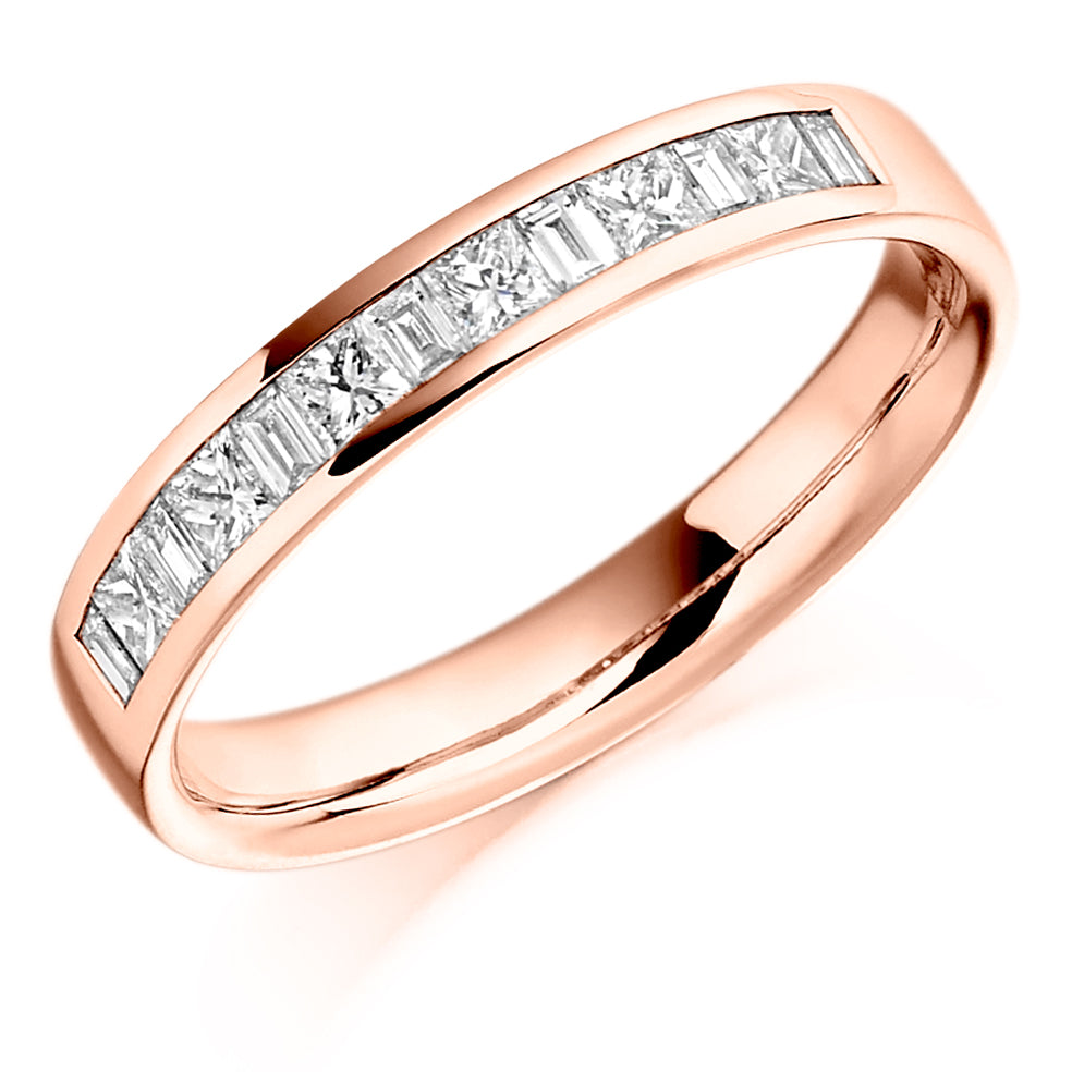 Raphael Collection Half Eternity Ring - Channel Set - Baguette Cut HET917
