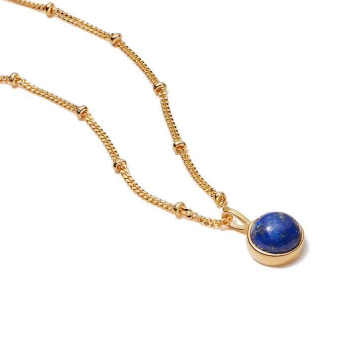 Daisy London Lapis Healing Stone Necklace - Gold HN1004_GP